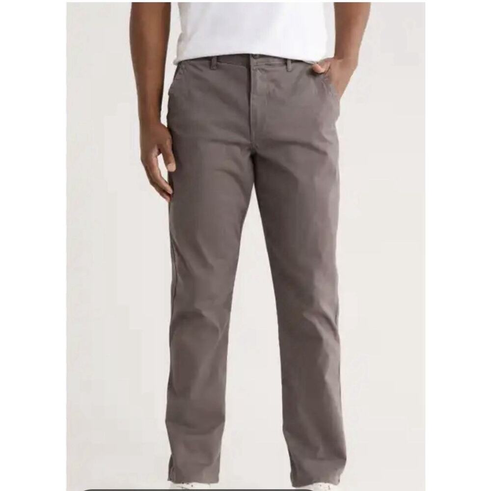 Lucky Brand 121 Slim Straight Pants 34x32 Gray Magnet Stretch comfort twill